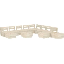 MAISON EXCLUSIVE - Salon de jardin palette 12 pcs bois d'épicéa imprégné