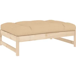 MAISON EXCLUSIVE - Salon de jardin 6 pcs avec coussins bois massif