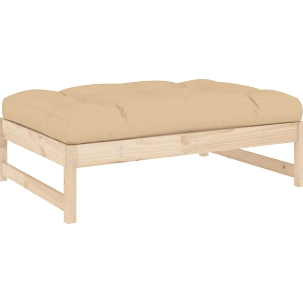 MAISON EXCLUSIVE - Salon de jardin 6 pcs avec coussins bois massif