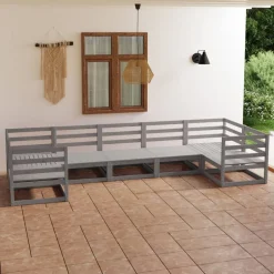 MAISON EXCLUSIVE - Salon de jardin 7 pcs bois de pin massif