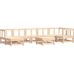 MAISON EXCLUSIVE - Salon de jardin 8 pcs bois de pin massif