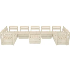 MAISON EXCLUSIVE - Salon de jardin palette 10 pcs bois d'épicéa imprégné