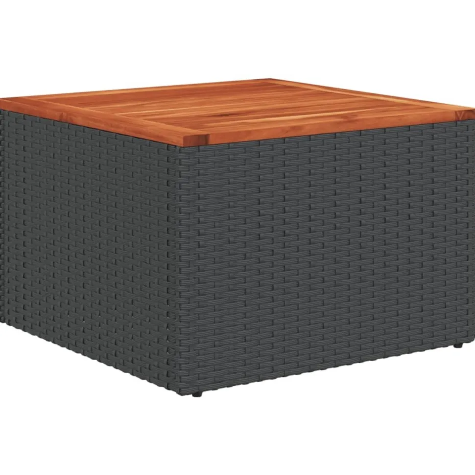 MAISON EXCLUSIVE - Salon de jardin 6 pcs avec coussins noir résine tressée