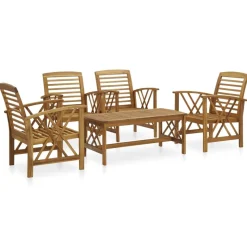 MAISON EXCLUSIVE - Salon de jardin 5 pcs bois d'acacia massif