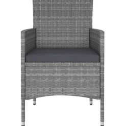 MAISON EXCLUSIVE - Salon de jardin 5 pcs résine tressée gris