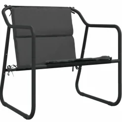 MAISON EXCLUSIVE - Salon de jardin avec coussins 3 pcs anthracite acier