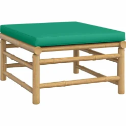 MAISON EXCLUSIVE - Salon de jardin 12 pcs avec coussins vert bambou