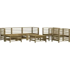 MAISON EXCLUSIVE - Salon de jardin 7 pcs bois de pin imprégné