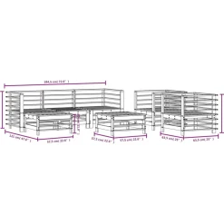 MAISON EXCLUSIVE - Salon de jardin 7 pcs bois de pin imprégné