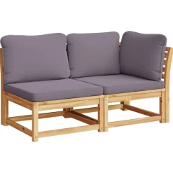 MAISON EXCLUSIVE - Salon de jardin 3 pcs avec coussins bois massif d'acacia