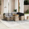 MAISON EXCLUSIVE - Salon de jardin avec coussins 8 pcs beige résine tressée
