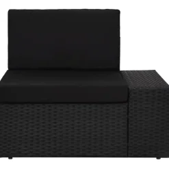 MAISON EXCLUSIVE - Salon de jardin 8 pcs résine tressée noir