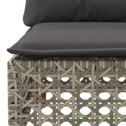 MAISON EXCLUSIVE - Salon de jardin avec coussins 7 pcs gris résine tressée