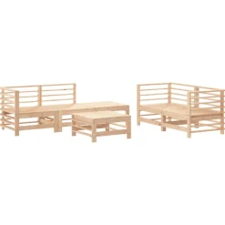 MAISON EXCLUSIVE - Salon de jardin 6 pcs bois de pin massif