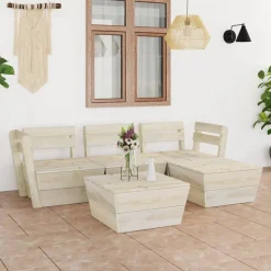 MAISON EXCLUSIVE - Salon de jardin palette 5 pcs bois d'épicéa imprégné