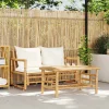 MAISON EXCLUSIVE - Salon de jardin 2 pcs avec coussins bambou