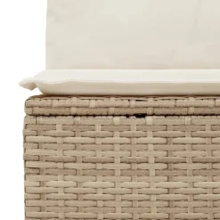 MAISON EXCLUSIVE - Salon de jardin avec coussins 6 pcs beige résine tressée