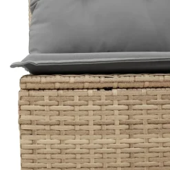 MAISON EXCLUSIVE - Salon de jardin avec coussins 8 pcs beige résine tressée