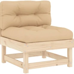 MAISON EXCLUSIVE - Salon de jardin 5 pcs avec coussins bois massif