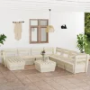MAISON EXCLUSIVE - Salon de jardin palette 9 pcs bois d'épicéa imprégné