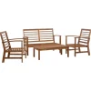 MAISON EXCLUSIVE - Salon de jardin 4 pcs bois d'acacia solide