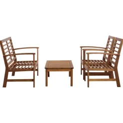 MAISON EXCLUSIVE - Salon de jardin 4 pcs bois d'acacia solide