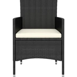 MAISON EXCLUSIVE - Salon de jardin 5 pcs résine tressée noir