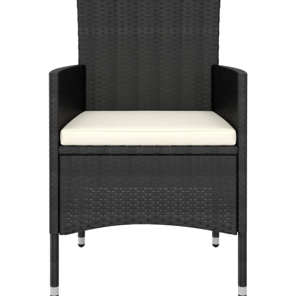 MAISON EXCLUSIVE - Salon de jardin 5 pcs résine tressée noir