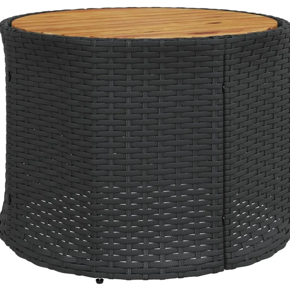 MAISON EXCLUSIVE - Salon de jardin 3 pcs demi-rond noir résine tressée