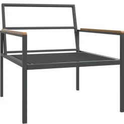 MAISON EXCLUSIVE - Salon de jardin avec coussins 4 pcs anthracite acier