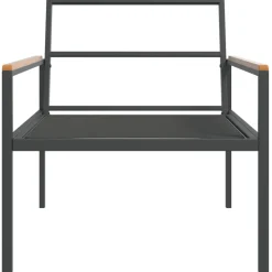MAISON EXCLUSIVE - Salon de jardin avec coussins 4 pcs anthracite acier