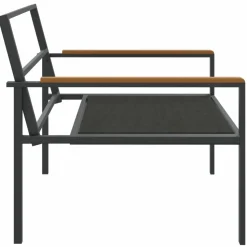 MAISON EXCLUSIVE - Salon de jardin avec coussins 4 pcs anthracite acier