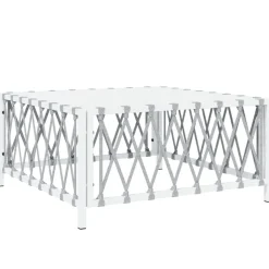 MAISON EXCLUSIVE - Salon de jardin avec coussins 5 pcs blanc acier