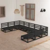 MAISON EXCLUSIVE - Salon de jardin 9 pcs bois de pin massif