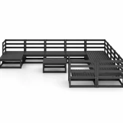 MAISON EXCLUSIVE - Salon de jardin 12 pcs bois de pin massif