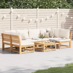 MAISON EXCLUSIVE - Salon de jardin avec coussins 7 pcs bois massif d'acacia