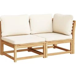 MAISON EXCLUSIVE - Salon de jardin avec coussins 7 pcs bois massif d'acacia