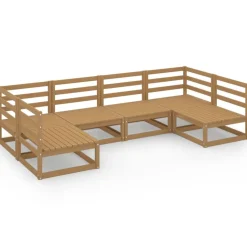 MAISON EXCLUSIVE - Salon de jardin 6 pcs bois de pin massif