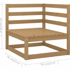 MAISON EXCLUSIVE - Salon de jardin 6 pcs bois de pin massif