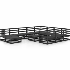 MAISON EXCLUSIVE - Salon de jardin 12 pcs bois de pin massif