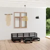 MAISON EXCLUSIVE - Salon de jardin 7 pcs bois de pin massif