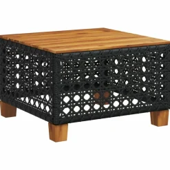MAISON EXCLUSIVE - Salon de jardin 6 pcs avec coussins noir résine tressée