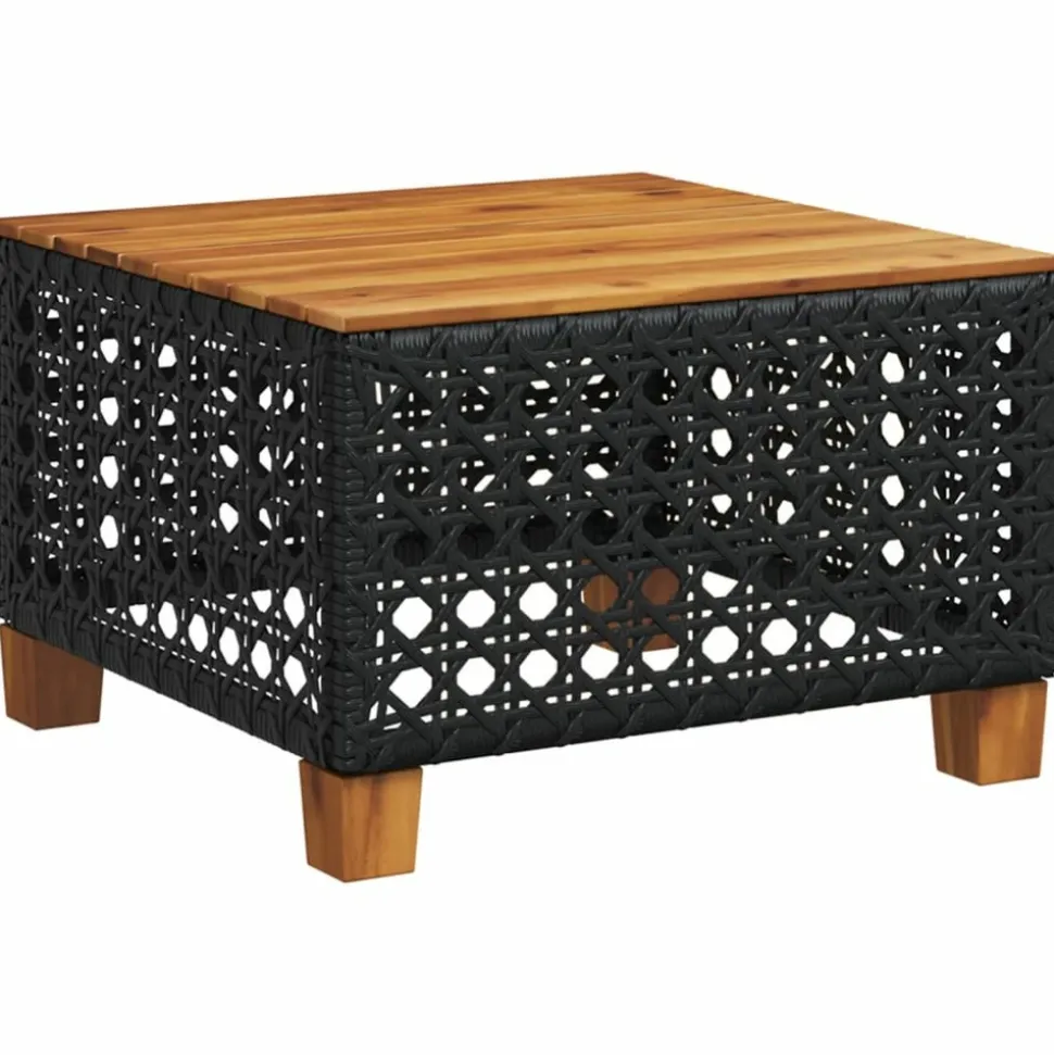 MAISON EXCLUSIVE - Salon de jardin 6 pcs avec coussins noir résine tressée