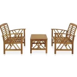 MAISON EXCLUSIVE - Salon de jardin 3 pcs bois d'acacia solide