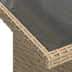 MAISON EXCLUSIVE - Salon de jardin avec coussins 9 pcs beige résine tressée