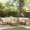 MAISON EXCLUSIVE - Salon de jardin avec coussins 6 pcs bois d'acacia solide
