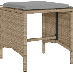 MAISON EXCLUSIVE - Salon de jardin avec coussins 4 pcs beige résine tressée