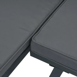 MAISON EXCLUSIVE - Salon de jardin 4 pcs avec coussins noir aluminium