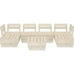MAISON EXCLUSIVE - Salon de jardin palette 7 pcs bois d'épicéa imprégné