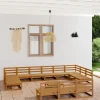 MAISON EXCLUSIVE - Salon de jardin 14 pcs bois de pin massif